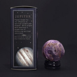 Ametyst Planet On A Sola Goldstone Stand (Jupiter) - thumbnail 1