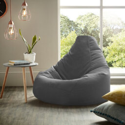 Beautiful Beanbags Adult Highback Beanbag For Indoors Or Outdoors Ready Filled Bean Bags - Grey - thumbnail 1