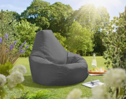 Beautiful Beanbags Adult Highback Beanbag For Indoors Or Outdoors Ready Filled Bean Bags - Grey - thumbnail 2