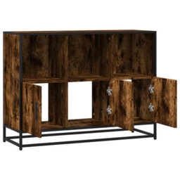 Berkfield Sideboard Smoked Oak 100X35X76 Cm Engineered Wood - thumbnail 7