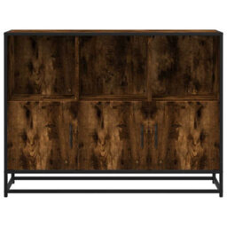 Berkfield Sideboard Smoked Oak 100X35X76 Cm Engineered Wood - thumbnail 4