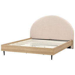 Beliani Bed Boucle Millay 180 X 200 Cm (Eu Super King) Beige - thumbnail 5