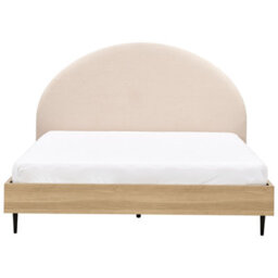 Beliani Bed Boucle Millay 180 X 200 Cm (Eu Super King) Beige - thumbnail 6