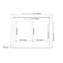 14X11 Inch 2 Opening Photo Collage Frame, Display Two 8X6 Inch Photos, Multi Aperture Family Picture Frame, White - thumbnail 4