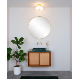 Lucide Trudy Modern Flush Ceiling Light Bathroom 28Cm - 3Xg9 - Ip44 - Matt Gold, Brass - thumbnail 5
