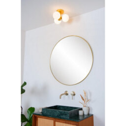 Lucide Trudy Modern Flush Ceiling Light Bathroom 28Cm - 3Xg9 - Ip44 - Matt Gold, Brass - thumbnail 6