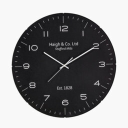 Pacific Lifestyle Black And Silver Dome Glass Wall Clock