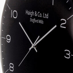 Pacific Lifestyle Black And Silver Dome Glass Wall Clock - thumbnail 5