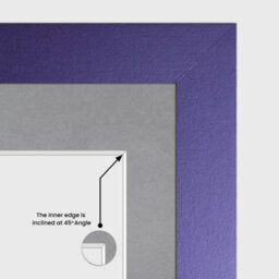 AK Frames 20X16 Purple Sleek Multi Photo Frame With Mid Grey Mount - Holds 9 Apertures (2X) 7X5, (7X) 6X4 Photos - thumbnail 7