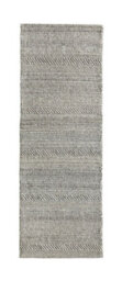 Grey Wool Rug, Shaggy Striped Rug With 13mm Thick, Modern Luxurious Handmade Rug For Bedroom, Living Room-67 X 200Cm (Runner) - thumbnail 2