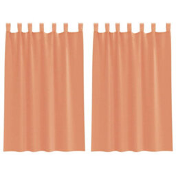 Walplus Voile Curtains With Rod Pockets 2 Pcs Terracotta - thumbnail 2