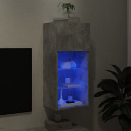 Berkfield Durable Tv Cabinet With Led Lights Concrete Grey 40.5X30X90 Cm - thumbnail 4