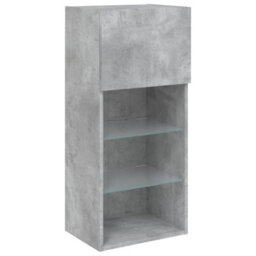 Berkfield Durable Tv Cabinet With Led Lights Concrete Grey 40.5X30X90 Cm - thumbnail 6