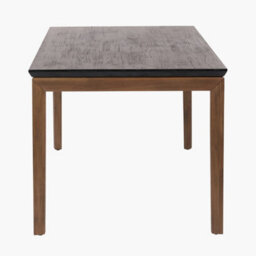 Pacific Lifestyle Six Seater Black And Natural Acacia Wood Dining Table - thumbnail 4