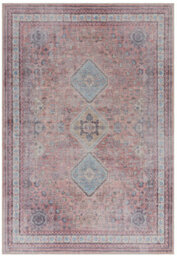 Traditional Persian Bordered Abstract Floral Easy To Clean Rug For Dining Room Bed Room And Living Room-120Cm X 170Cm - thumbnail 1