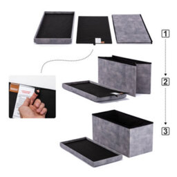 Hnnhome 82X40X40Cm Velvet Pouffe Folding Storage Ottoman Footstool Box Toy Chest With Lid, Foldable Foot Stool Seat (Lava, Large) - thumbnail 4