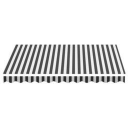 Walplus Replacement Fabric For Awning Garden Sun Shade Canopy Gazebo For Back Door, Porch, Patio Anthracite And White 3X2.5 M - thumbnail 4