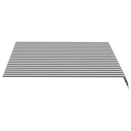 Walplus Replacement Fabric For Awning Garden Sun Shade Canopy Gazebo For Back Door, Porch, Patio Anthracite And White 3X2.5 M - thumbnail 3