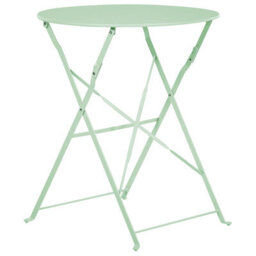 Beliani Bistro Set Folding Fiori Metal Mint Green - thumbnail 7