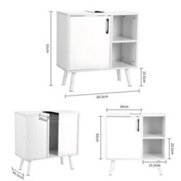 Bathroom Under Sink Storage Cabinet With Shelf - thumbnail 2