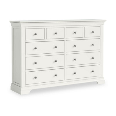 Colette White 4 Over 6 Chest Of Drawers Fully Assembled - By Roseland Furniture - image 1