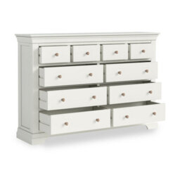 Colette White 4 Over 6 Chest Of Drawers Fully Assembled - By Roseland Furniture - thumbnail 9