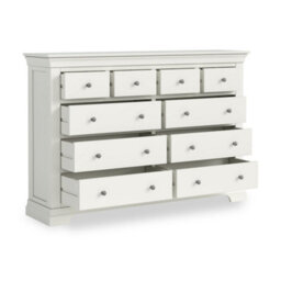 Colette White 4 Over 6 Chest Of Drawers Fully Assembled - By Roseland Furniture - thumbnail 8