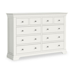 Colette White 4 Over 6 Chest Of Drawers Fully Assembled - By Roseland Furniture - thumbnail 1