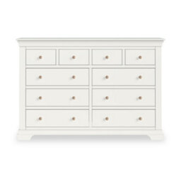 Colette White 4 Over 6 Chest Of Drawers Fully Assembled - By Roseland Furniture - thumbnail 7