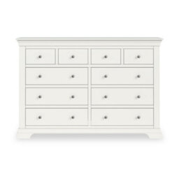 Colette White 4 Over 6 Chest Of Drawers Fully Assembled - By Roseland Furniture - thumbnail 6