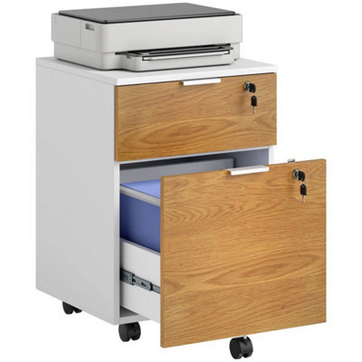 2 Drawer Filing Cabinet With Adjustable Hanging Bars For A4 And Letter - image 1