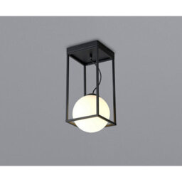 Luminosa Lighting Luminosa Desigual Small Tall Semi Flush, 1 Light E27, Matt Black - thumbnail 2