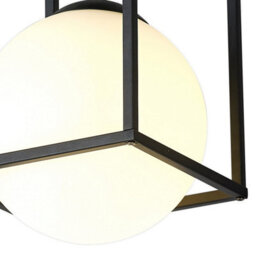 Luminosa Lighting Luminosa Desigual Small Tall Semi Flush, 1 Light E27, Matt Black - thumbnail 4