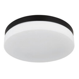 Luminosa Lighting Luminosa Vranos Outdoor Flush Matt Black Ip44 Opal Glass Shade 3X E27 - thumbnail 2