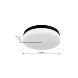Luminosa Lighting Luminosa Vranos Outdoor Flush Matt Black Ip44 Opal Glass Shade 3X E27 - thumbnail 6