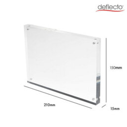 Deflecto Yearntree Deflecto 15mm A5 Magnetic Double Sided Acrylic Display Block Photo Frame, Clear, Transparent, Picture Display, (210 X 150 X 15mm) - thumbnail 3