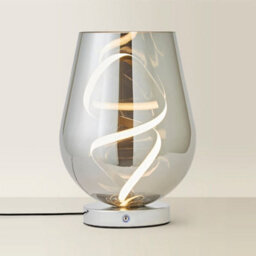 Valuelights Helix Smoked Glass Integrated Led Table Lamp - thumbnail 3
