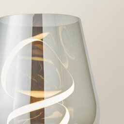 Valuelights Helix Smoked Glass Integrated Led Table Lamp - thumbnail 4