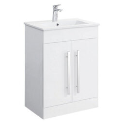 iBathUK Avon 2 Door Floorstanding Vanity Unit With Basin - 615mm X 815mm - 1 Tap Hole - thumbnail 4