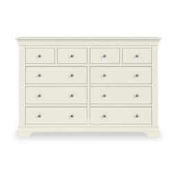 Colette Cream 4 Over 6 Chest Of Drawers Fully Assembled - By Roseland Furniture - thumbnail 6