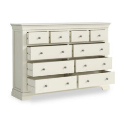 Colette Cream 4 Over 6 Chest Of Drawers Fully Assembled - By Roseland Furniture - thumbnail 8