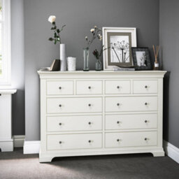 Colette Cream 4 Over 6 Chest Of Drawers Fully Assembled - By Roseland Furniture - thumbnail 4