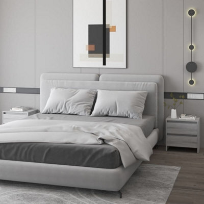 Vidaxl Bedside Cabinets 2 Pcs Grey Sonoma 45X34.5X44.5 Cm Engineered Wood Bedside Cabinets - image 1