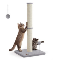 LEDREM Cat Scratching Post, 85 Cm Tall, L Sisal Scratcher For Kittens And Normal Adult Cats, 7 Cm Thick Sisal Scratching Pole - thumbnail 2