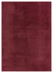 Comfy Washable Low Pile Living Room Area Rug - Anti-Slip Felt Backing Red 200Cm X 280Cm - thumbnail 2