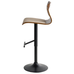 Beliani Set Of 2 Bar Chairs Petersburg Faux Leather Beige/ Black - thumbnail 8