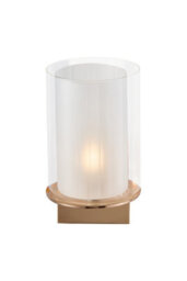 Thehotsale Modern Double-Layer Glass Cylinder Lampshade Gold Wall Light-G9 - thumbnail 3