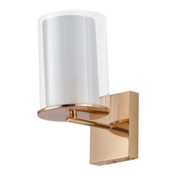 Thehotsale Modern Double-Layer Glass Cylinder Lampshade Gold Wall Light-G9 - thumbnail 1