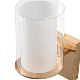 Thehotsale Modern Double-Layer Glass Cylinder Lampshade Gold Wall Light-G9 - thumbnail 2