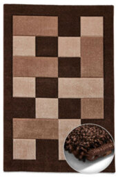 Think Rug Brooklyn Brk04 Brown Beige Rug-120Cm X 170Cm - thumbnail 1